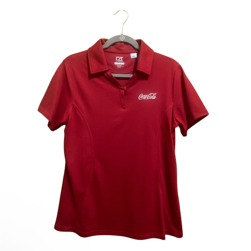 Cutter & Buck Dry Fit Polo Coca-Cola Logo Red - Women’s Large NWT
